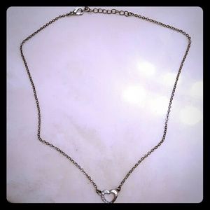 Silver heart necklace